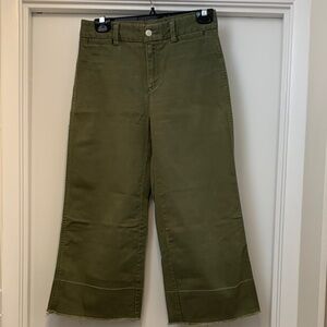 GAP Olive Green Wide-Leg Capris